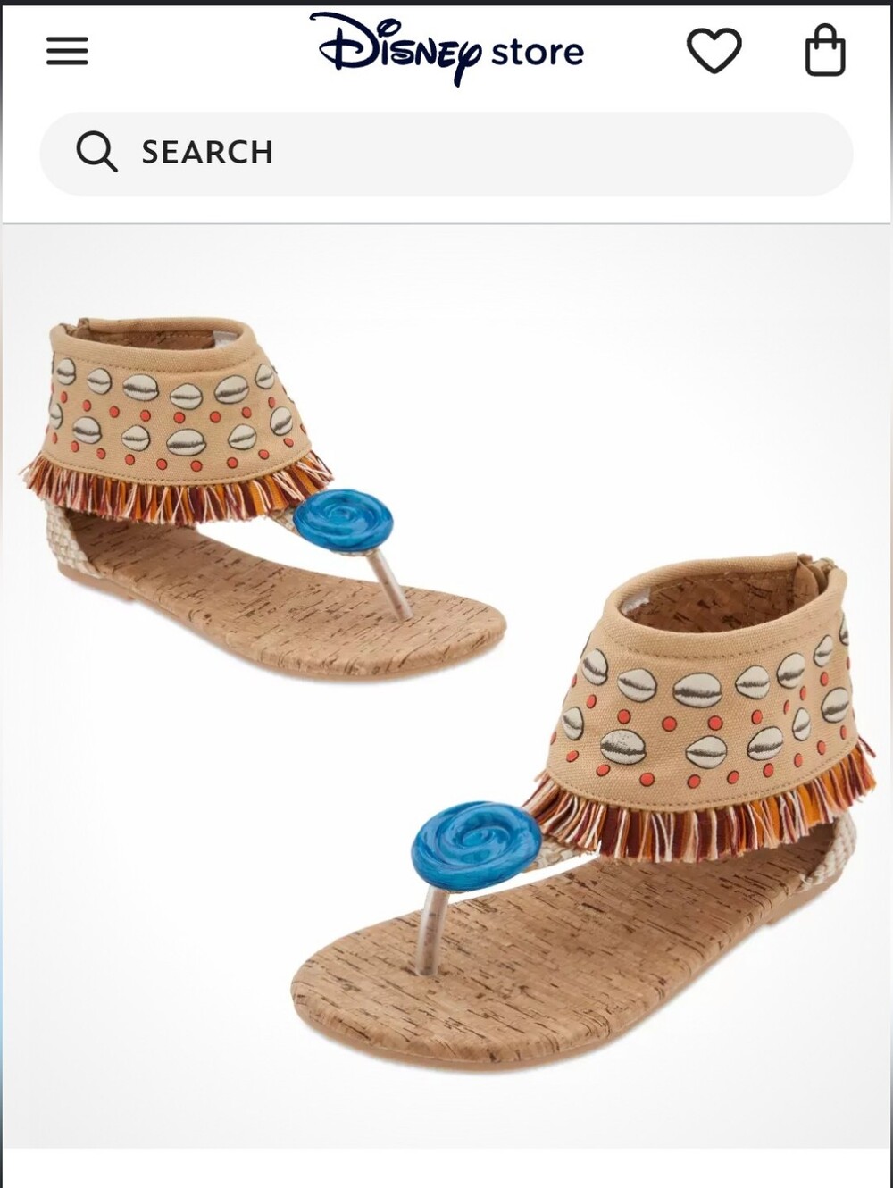 Disney Moana Costume Sandals